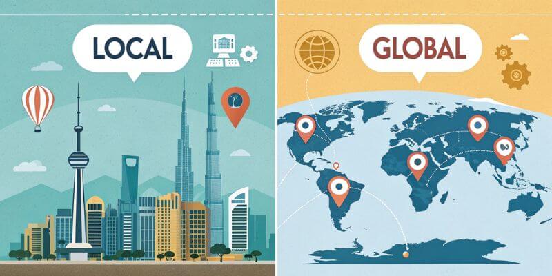 Local vs global landscape of digital marketing