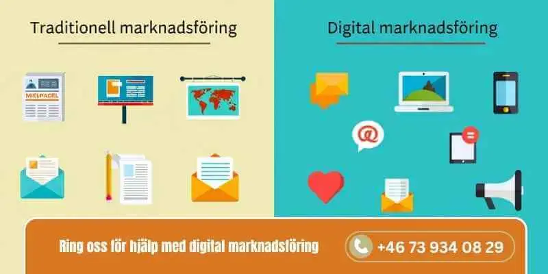 Traditionell marknadsföring vs digital marknadsföring